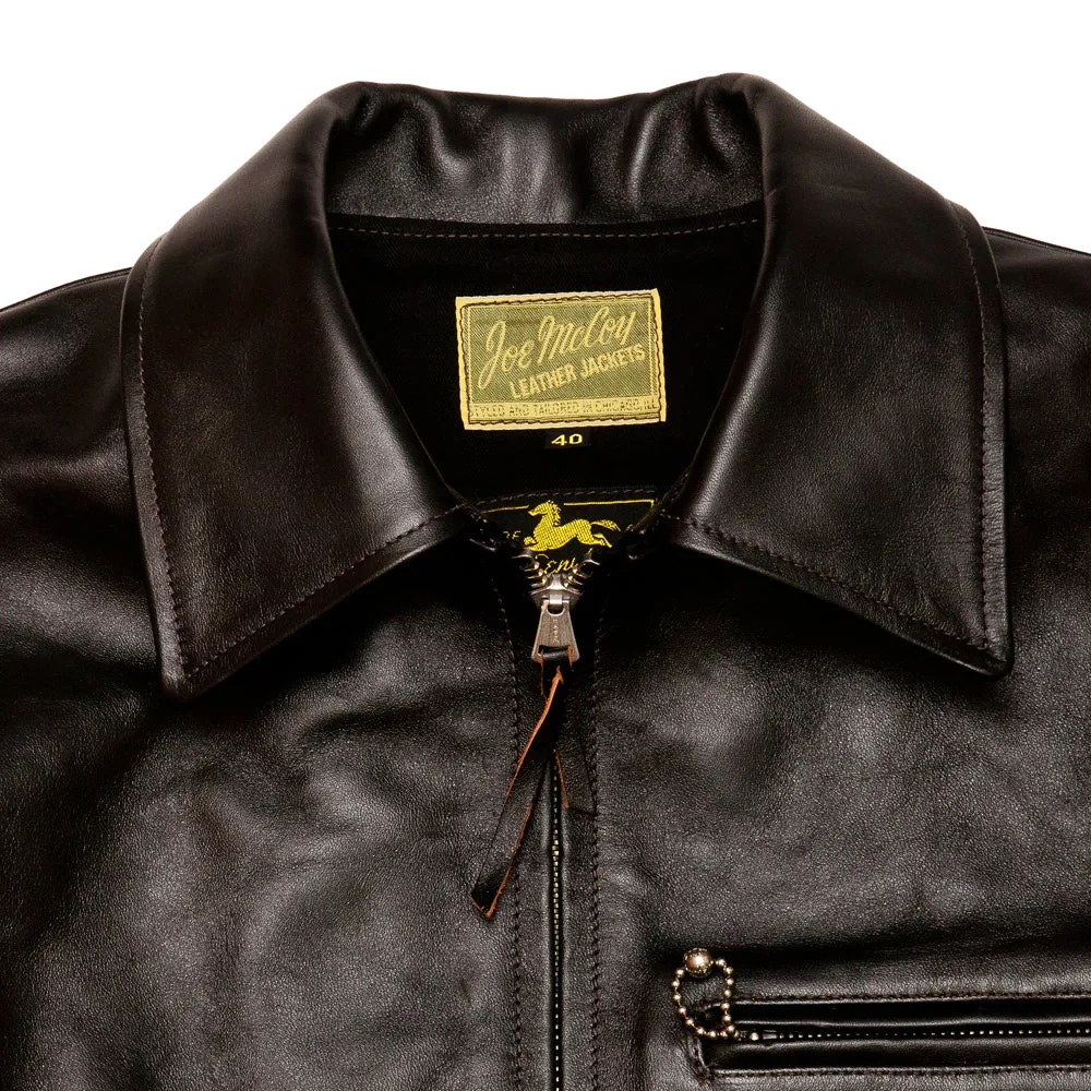 The Real McCoy's MJ19115 30's Leather Sports Jacket / Nelson Black