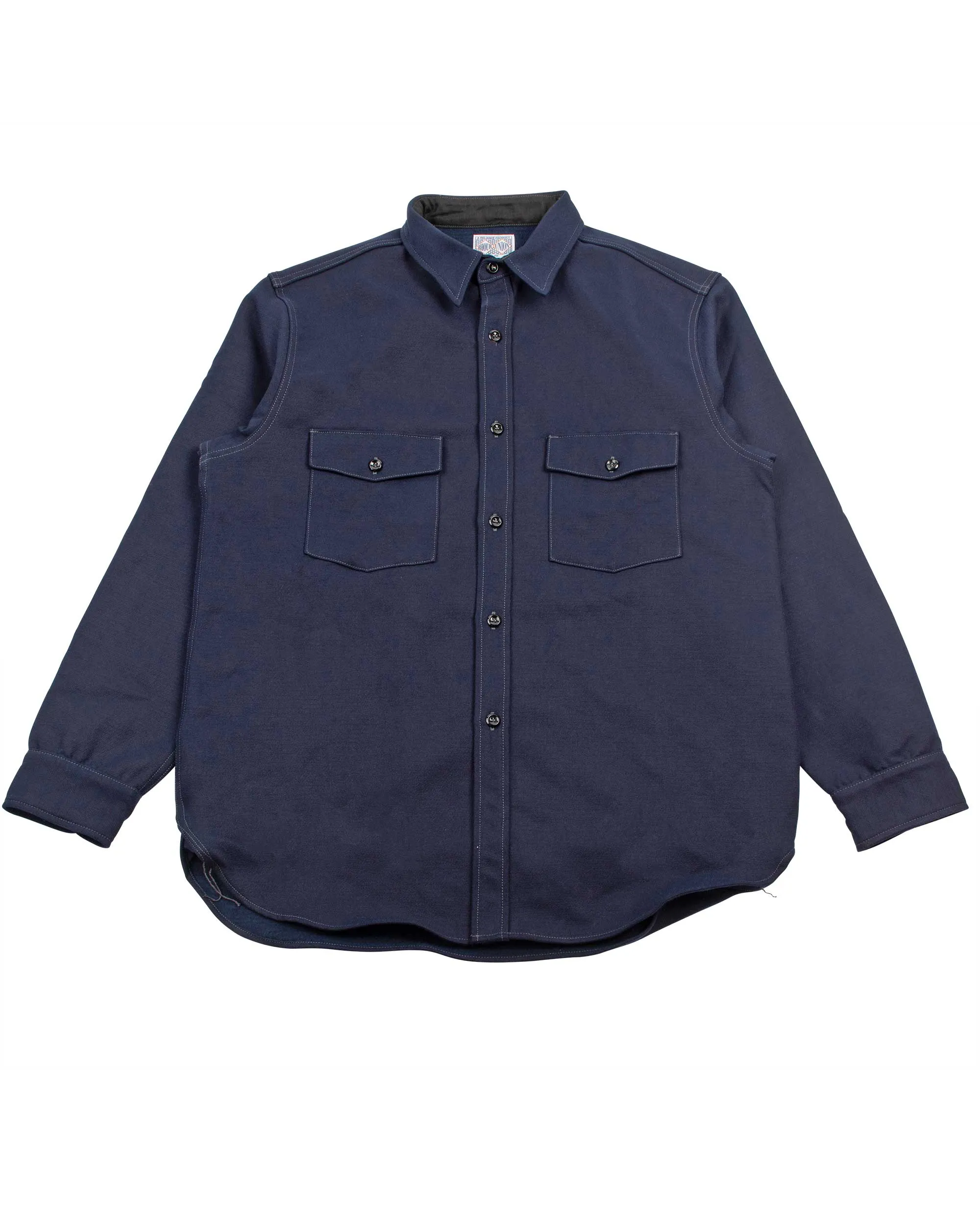 The Real McCoy's MS21104 8HU Heavy Moleskin Shirt Navy