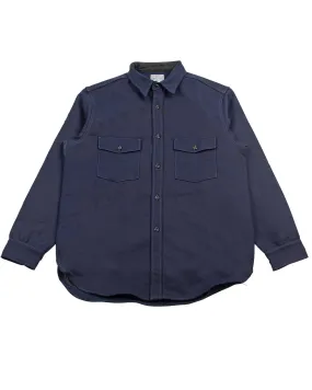 The Real McCoy's MS21104 8HU Heavy Moleskin Shirt Navy