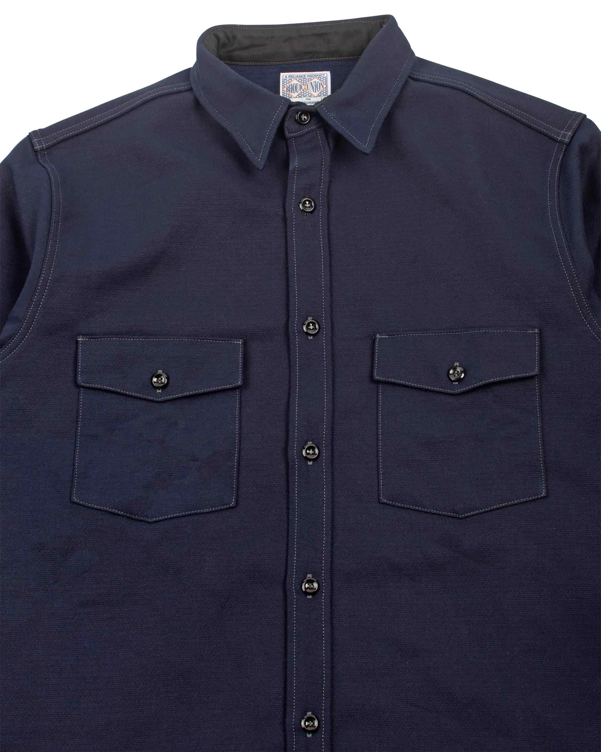 The Real McCoy's MS21104 8HU Heavy Moleskin Shirt Navy