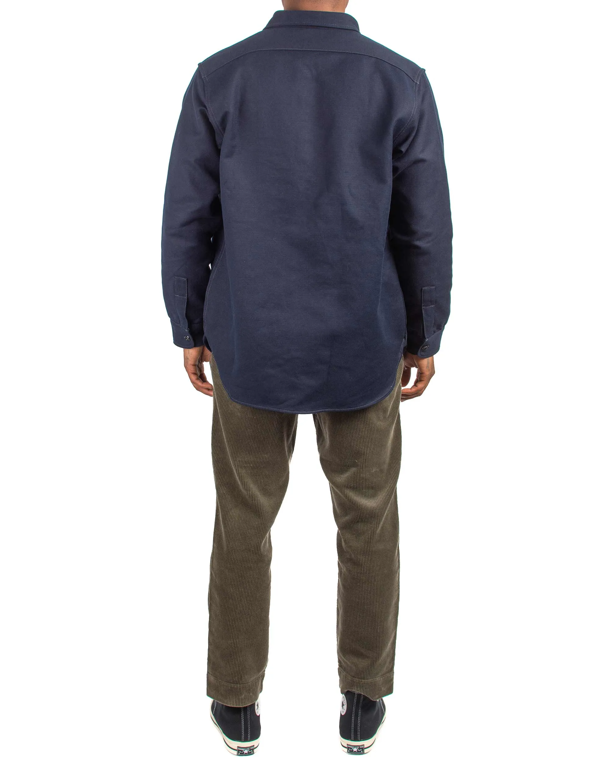 The Real McCoy's MS21104 8HU Heavy Moleskin Shirt Navy