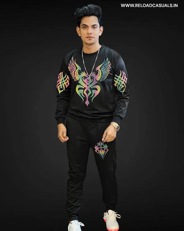 Tribal Design Reflector Full Track Suit - Combo