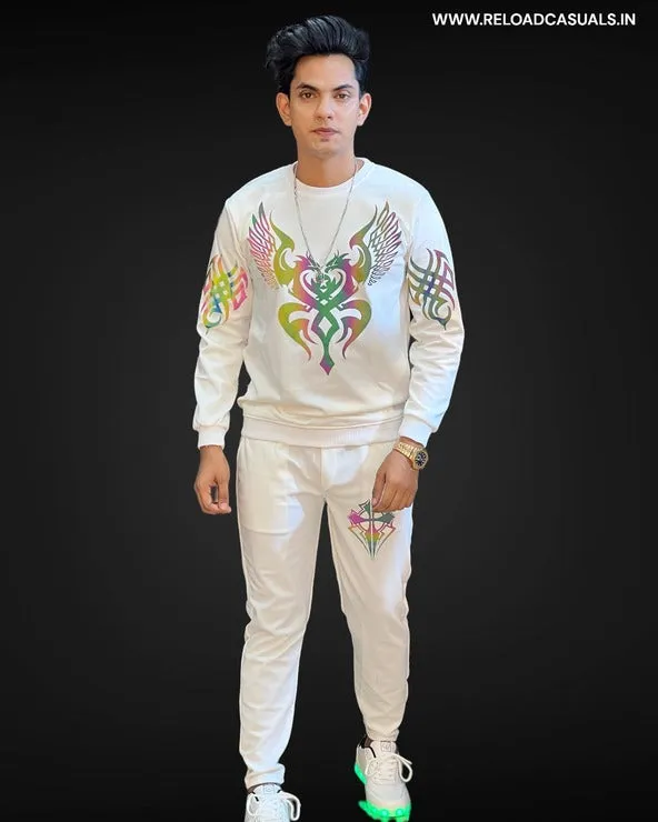 Tribal Design Reflector Full Track Suit - Combo