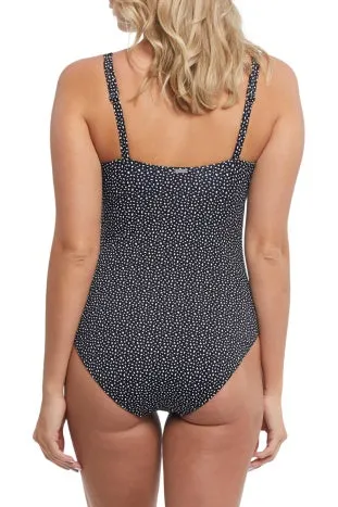 Tribal Wrap Front One Piece Swimsuit