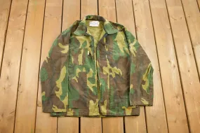 Vintage 1970s Neet Products Camouflage Military Jacket / Zip Up Jacket / Made in USA / Vintage Army / Streetwear Fashion / Army Jacket