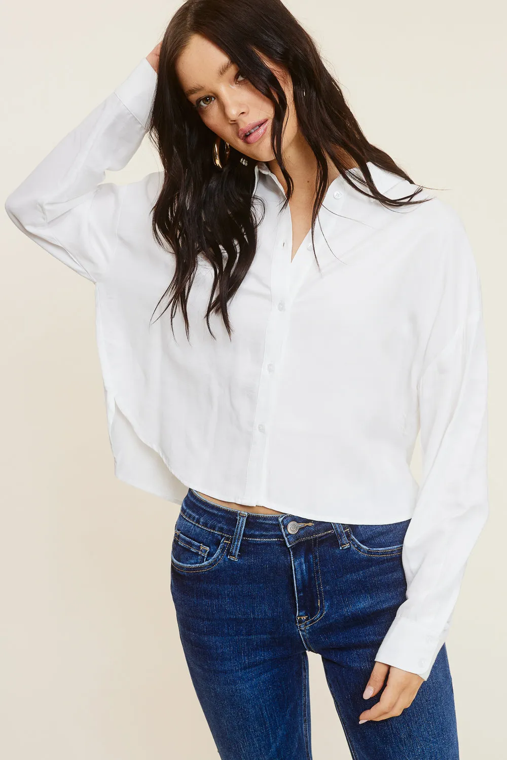 White Button Down Top