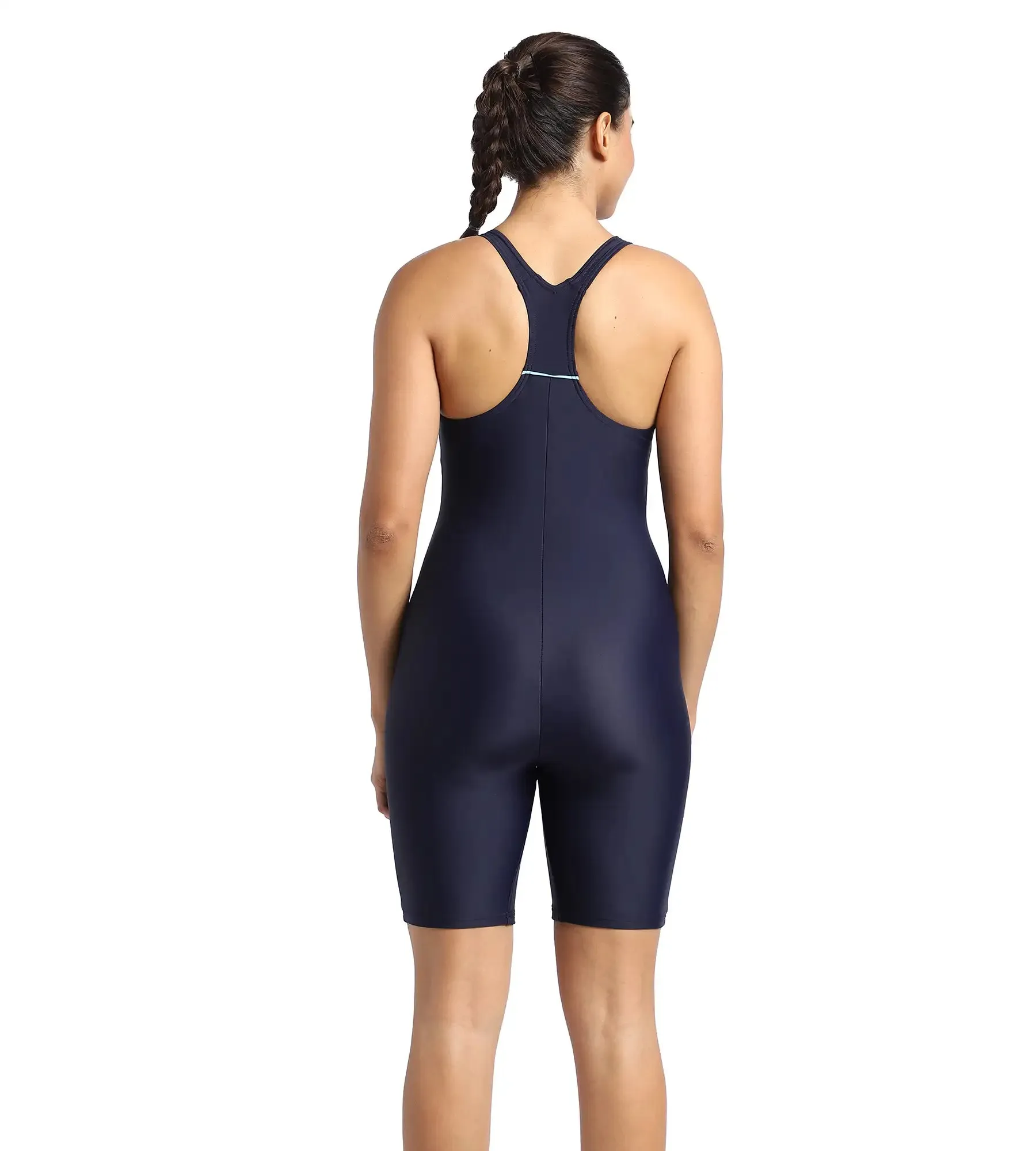 Women's Endurance Classic Racerback Legsuit Swimwear  - Truenavy  &  Marine Blue